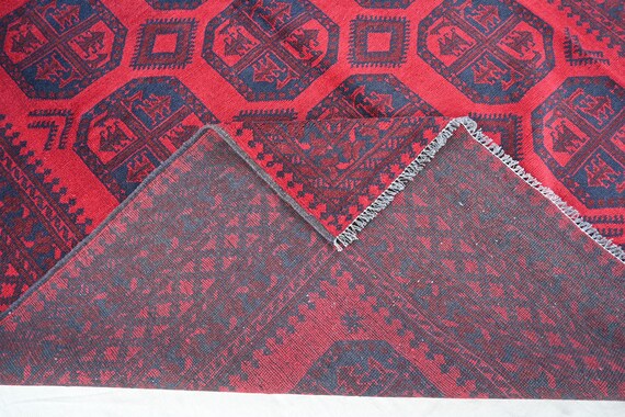 1920年代 アンティーク ラグ - 7x9 トルクメン テケ エルサリ ラグ
