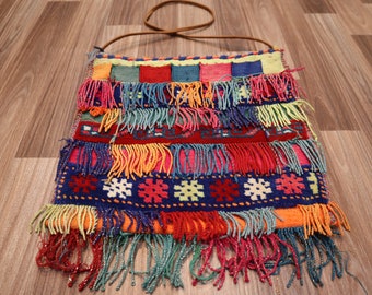 Alfombra hecha a mano Alfombra Kilim Bolso vintage Bolso de