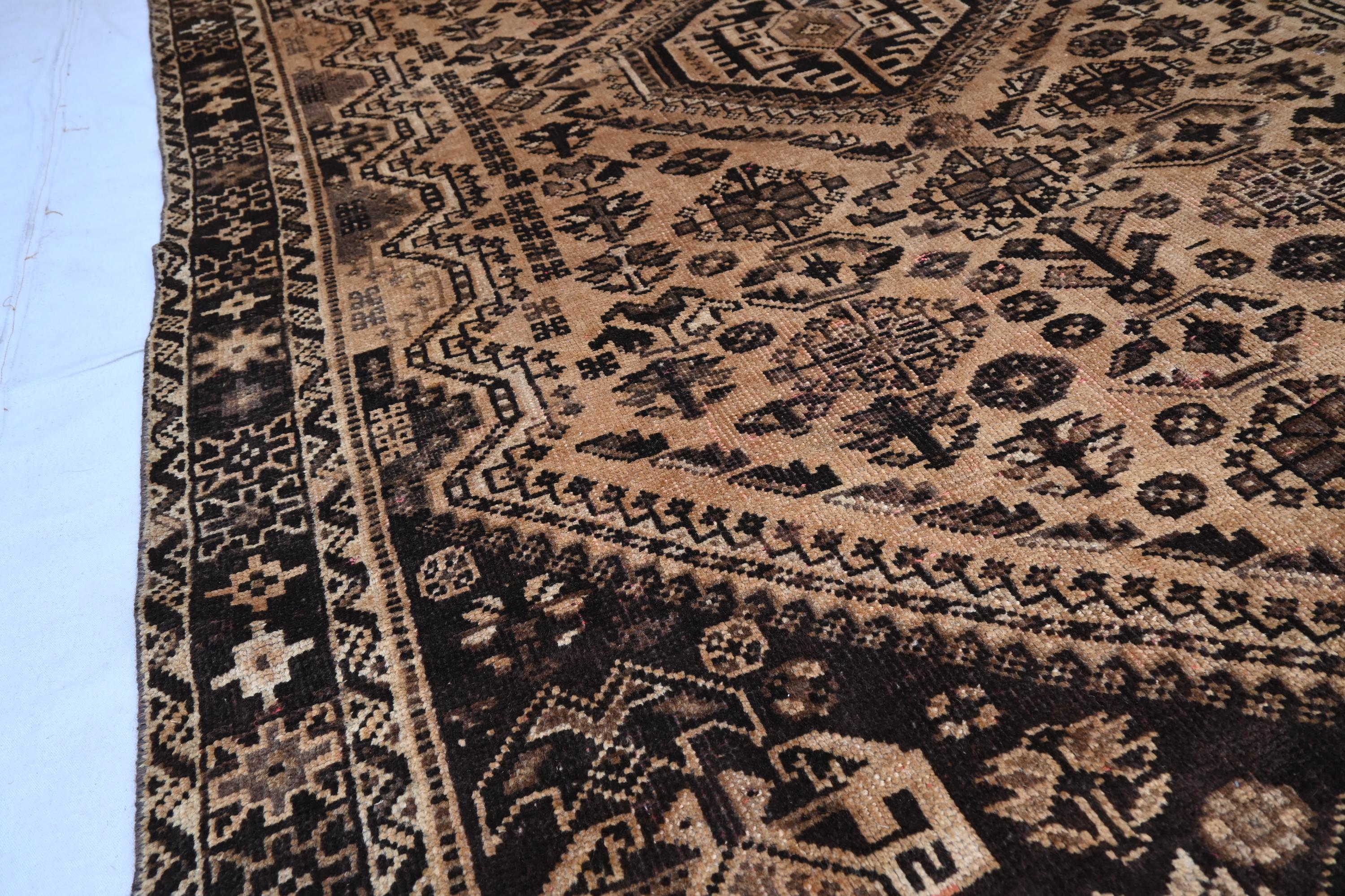1920s Antique Rug 5'5x8'5 Ft Terracotta Caucasian Rug- Turkish ...