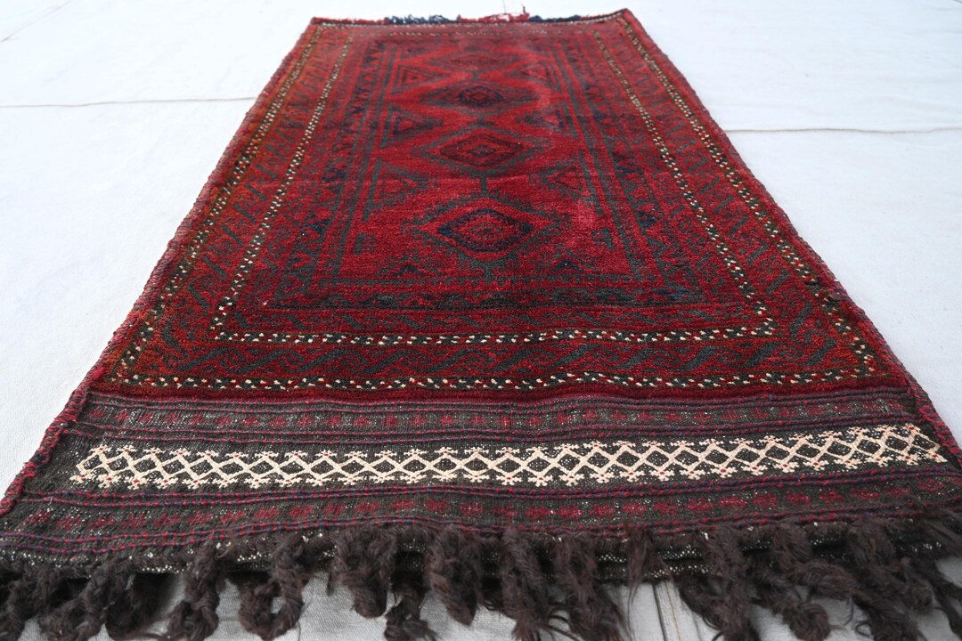 2x4 Antique Rug- Turkmen Namak Dan Khorjin Rug- Antique Salt Bag Rug ...