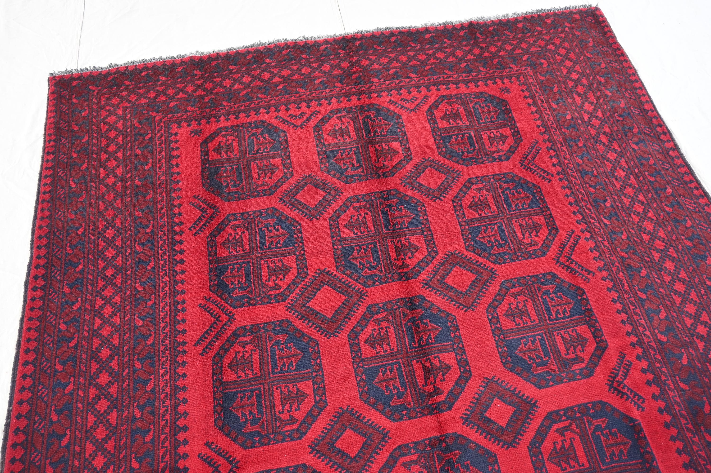 1920年代 アンティーク ラグ - 7x9 トルクメン テケ エルサリ ラグ