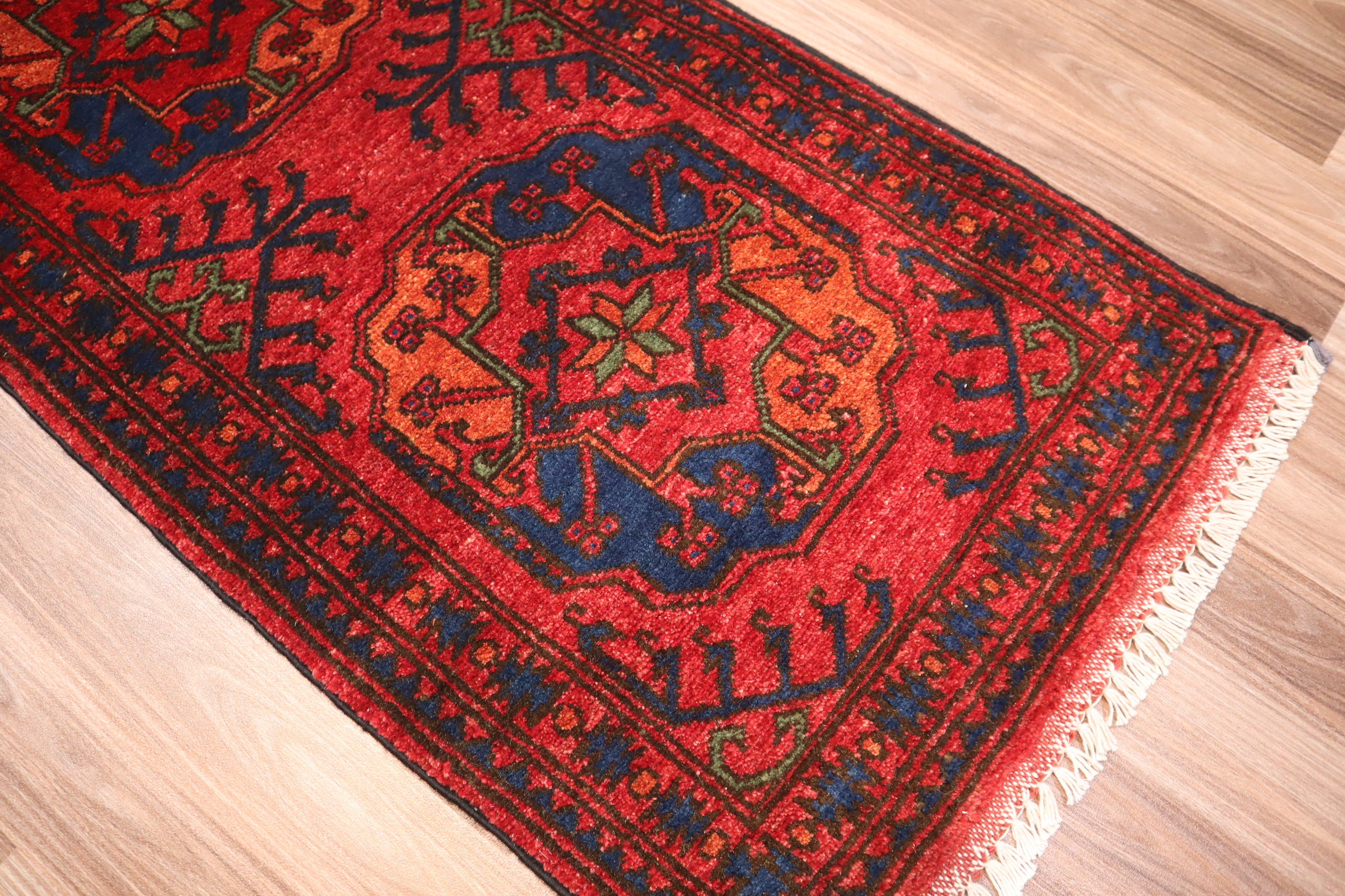 ヴィンテージ 2x5 ランナーラグ - 1'9x5'3 フィート トルクメン テッケ