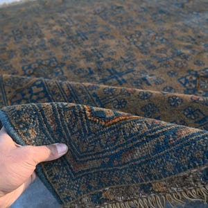 5x7 Terrakotta Turkmen Bukhara Design Hochflor Sehr Weicher Vintage Teppich 100% Wolle Orientalischer Teppich Teppich Schlafzimmer Teppich Küche Teppich Wohnzimmer Teppich