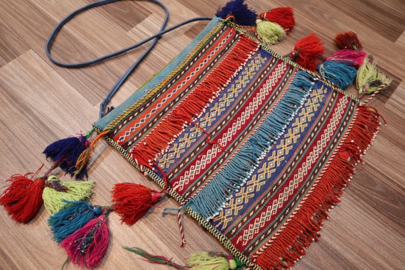 1'2 x 1'2 ft Handmade Bag Rug- Kilim Bag - Vintag… - image 2