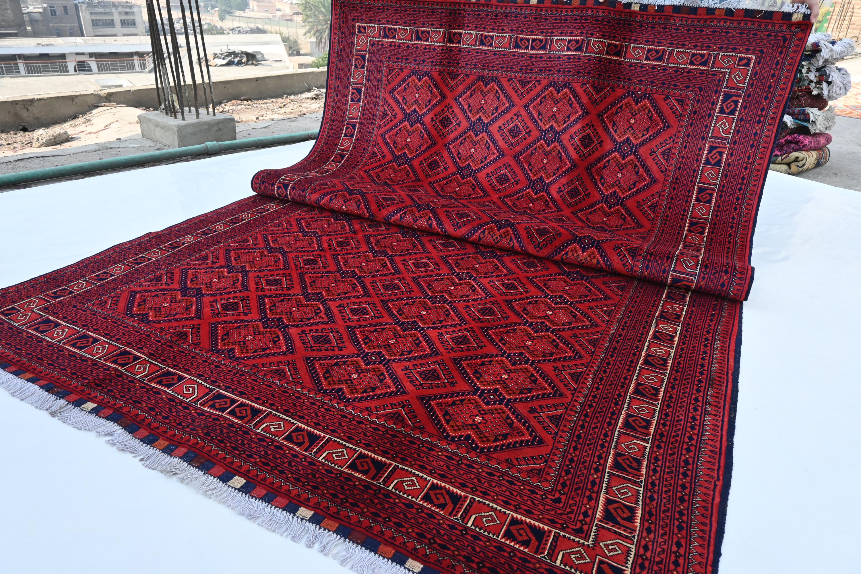 7x10 アフガニスタン ヴィンテージラグ - テッケ ザヒル シャイエ