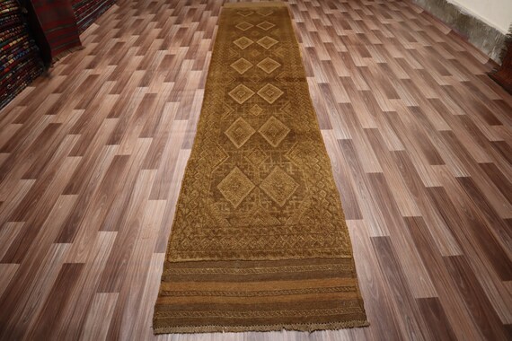 2x11'5 ランナーラグ 65 x 346 cm アフガニスタン ハンドメイド