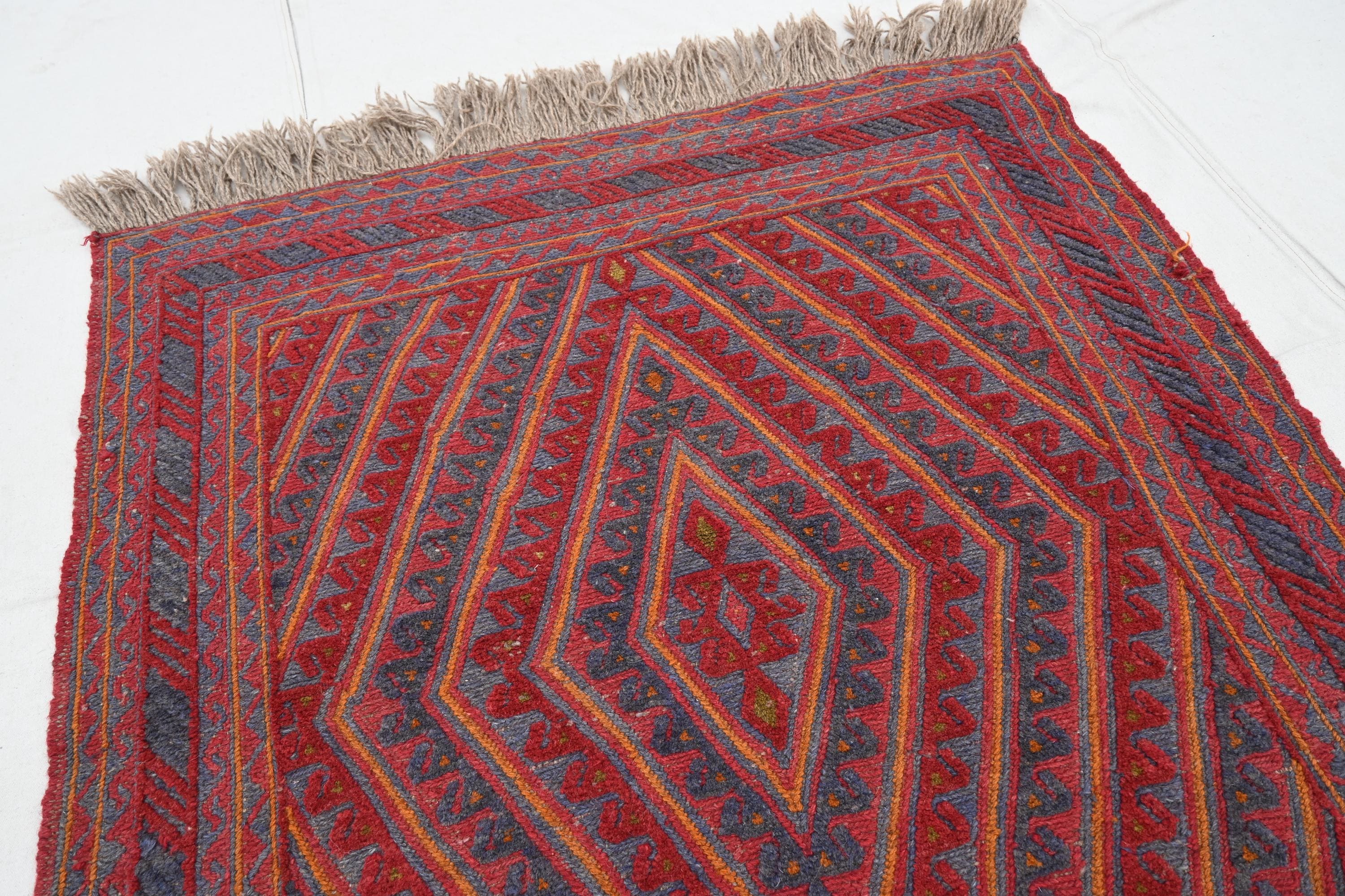 4x4 Antique Square Rug 3'9x4.2 Ft Muted Faded Colors Mashwani Berjesta ...