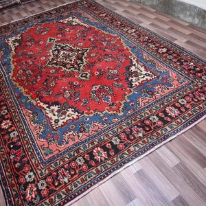 Teppich 200x300 Afghanischer Berber Teppich - Handgefertigter Wollteppich - Geometrischer Orientteppich - Turkmen Tribal Heriz Teppich für Wohn- und Schlafzimmer