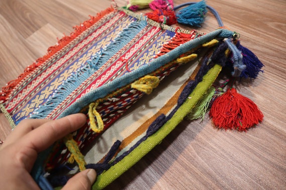 1'2 x 1'2 ft Handmade Bag Rug- Kilim Bag - Vintag… - image 5
