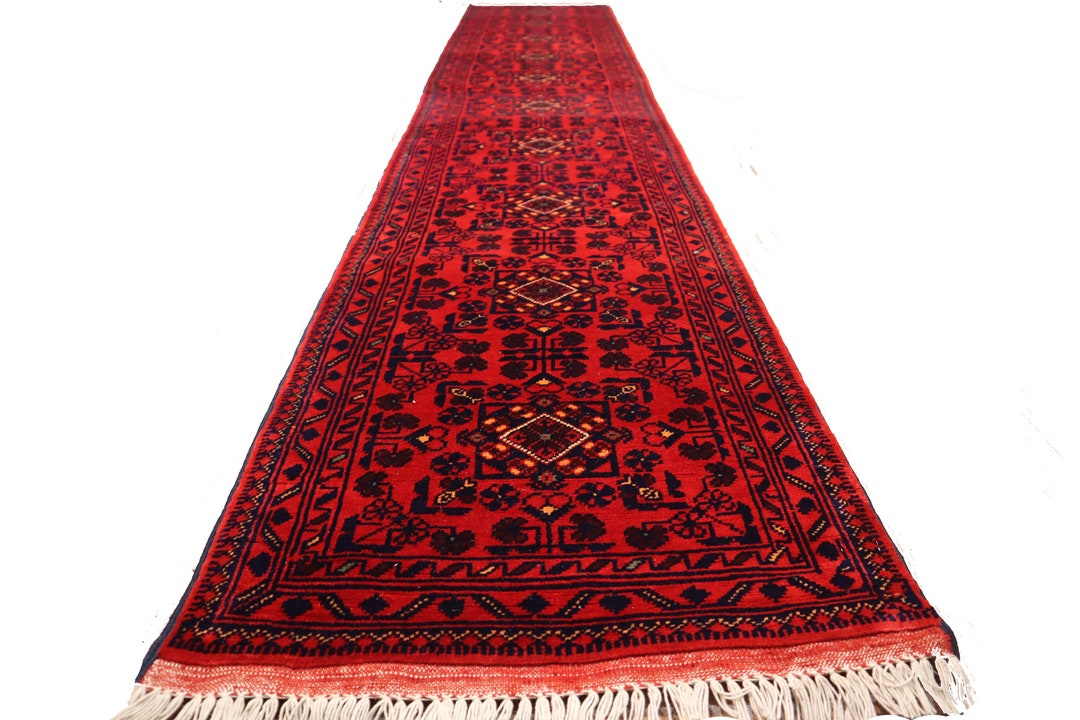 5 Ft Runner Rug- Afghan Handmade Vintage 2x10 Runner Rug - Oriental ...