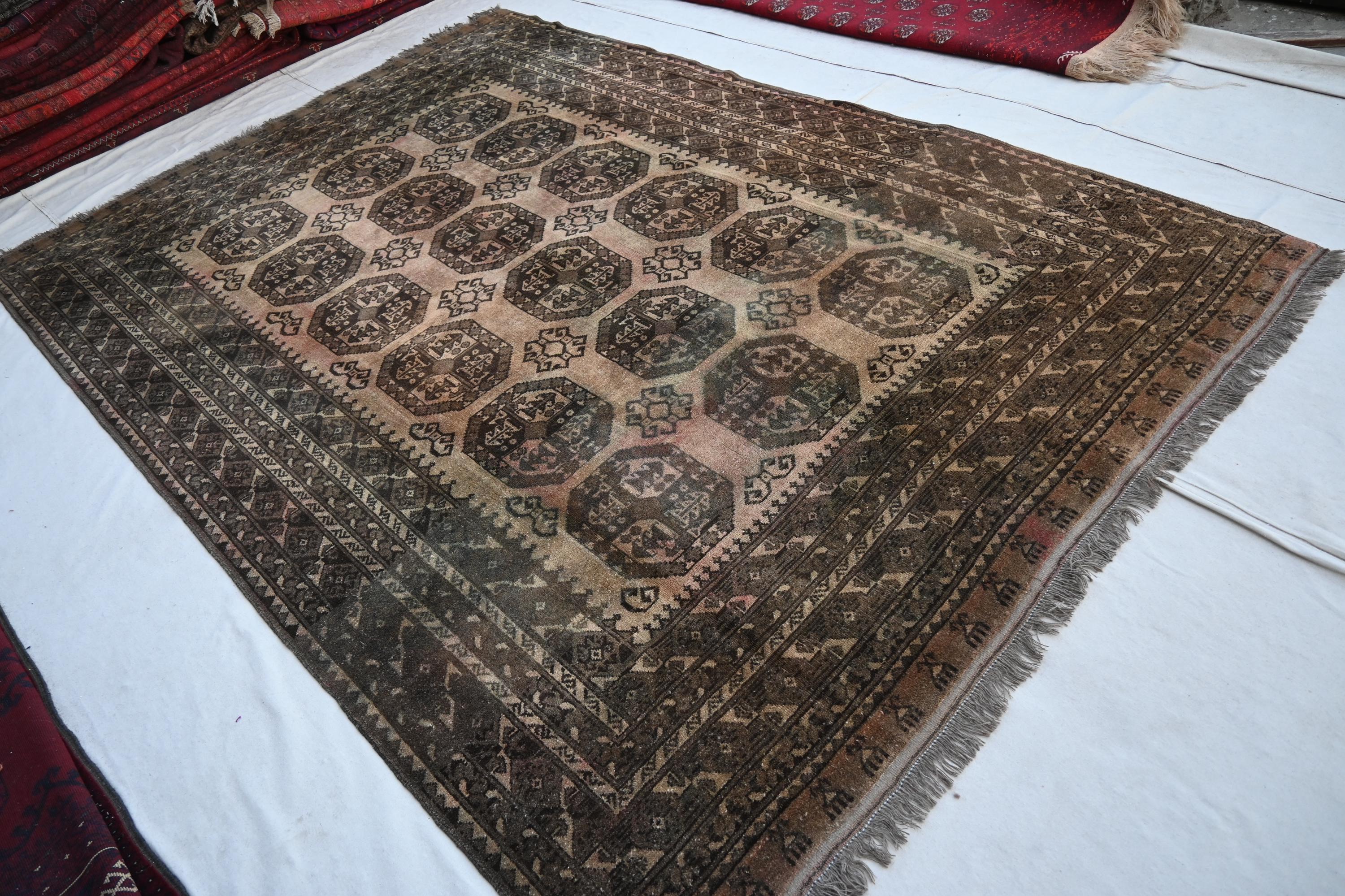 【80's Vintage rug】117×89cm　アフガニスタン　トルクメン 80's Vintage rug】117×89cm アフガニスタン トルクメン