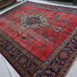 ビンテージラグ ヴィンテージラグマット（1.5畳：グレー/ブルー）ミックスカラー