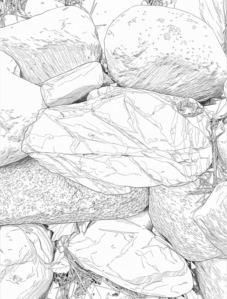Coloring Shaped Rocks Material Rocks for a Coloring Page - Etsy