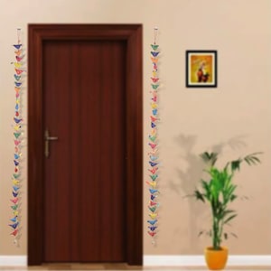 Indian handicraft wall hangings fabric chicken parrot bird home wall decor door hanging Set of 2, bathroom wall art, boho wall hanging decor