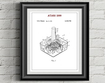 Atari, Atari 2600, Patent Print, Gaming Poster, Wandkunst, sofort herunterladbare Printable