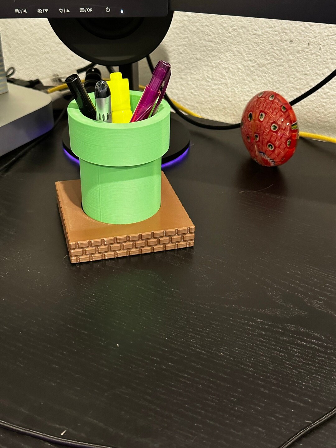 Green Pipe Desk Organizer and Pencil Holder Etsy