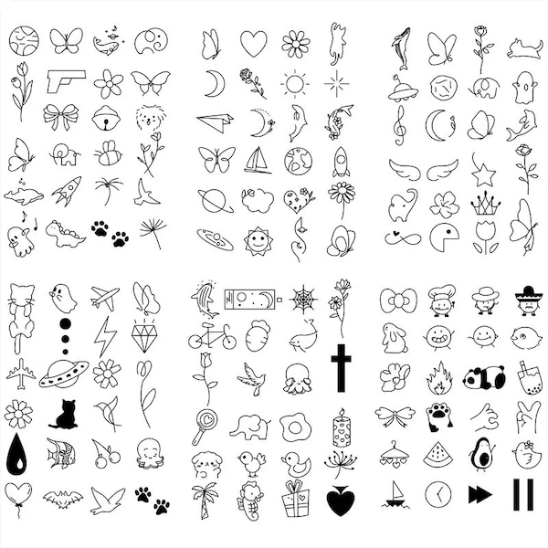 Temporary tattoo stickers - waterproof - 138 patterns