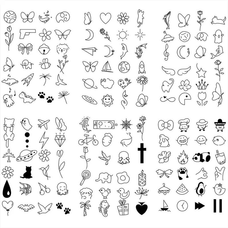 Temporary Tattoo Stickers Waterproof 138 Patterns Etsy