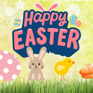 Happy Easter Cards Printable - Etsy