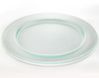 Round Vintage Textured Green Plate