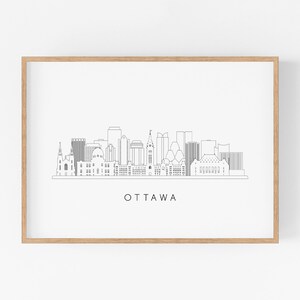 View of Ottawa Skyline Print. Ottawa City Skyline Line Art. Instant Download ...