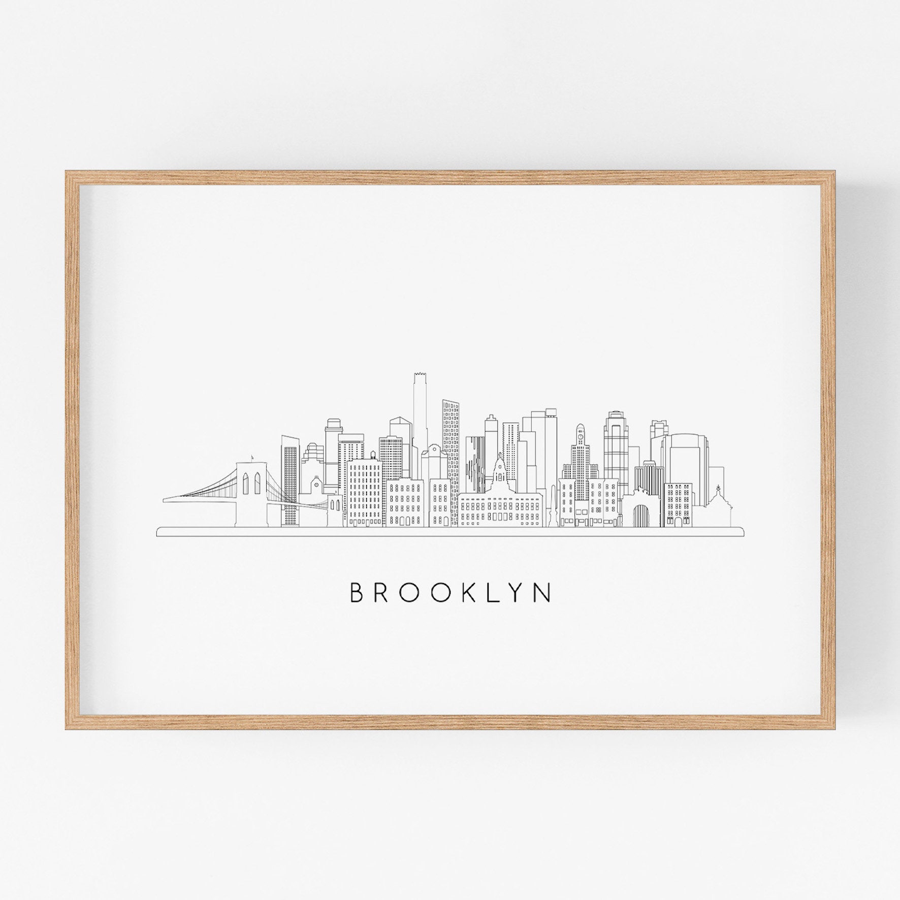 【Angelさま】ブルックリン・ニューヨークシティーライン・絵画 Angelさま】ブルックリン・ニューヨークシティーライン・絵画