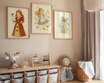 Alice In Wonderland | Nursery Wall Art |  Nursery Decor | Storybook Art | Fairytale Prints | Kids Wall Art | Printable Art | New Baby Gift