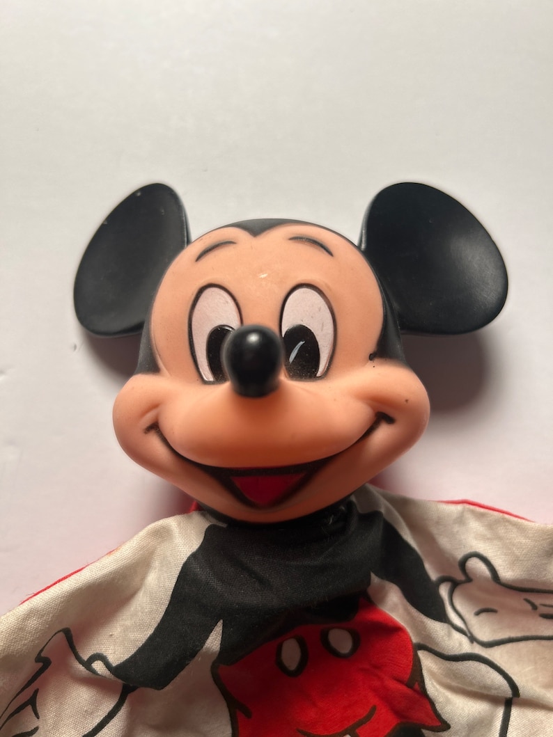 Walt Disney Hand Puppet, Mickey Mouse Hand Puppet, Vintage Toy, Mickey