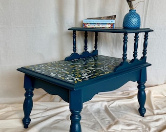 Vintage Two-Tier Step End Table