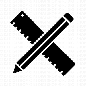 Pencil and Ruler svg Ruler and Pencil svg Teacher life svg School svg teacher svg Pencil cricut Pencil silhouette Pencil png Ruler png