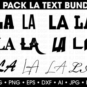 SVG LA Text Bundle svg-Dateien für Cricut svg LA Letters svg für Shirts Schriftarten svg-Dateien png-Dateien Los Angeles Laser-cutting-Dateien zum download