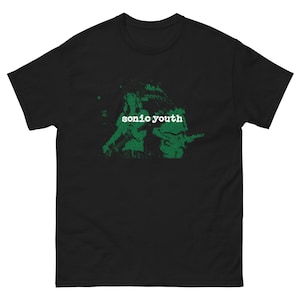 Sonic Youth band tee printed on 100% cotton men&#39;s classic tee. All my own designs and only available on this Etsy shop.