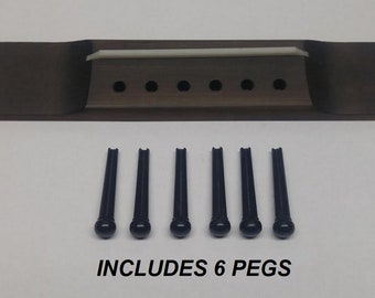 Acoustic Guitar Bridge with Pegs