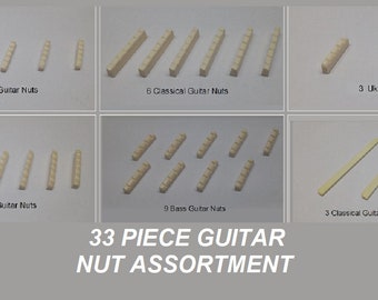 33 Piece Guitar Nut Assortment