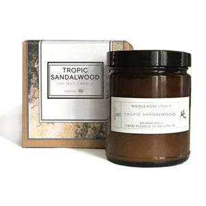 Tropic Sandalwood Soy Candle, Coconut Amber Candle, Handmade Vegan Candle, Aromatherapy Candle, Eco Friendly Home Decor