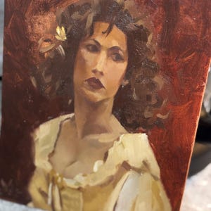 Woman Portrait Study (oil on panel)