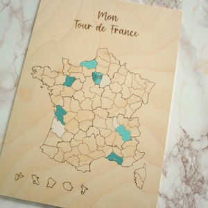 Map of France to fill in pyrography