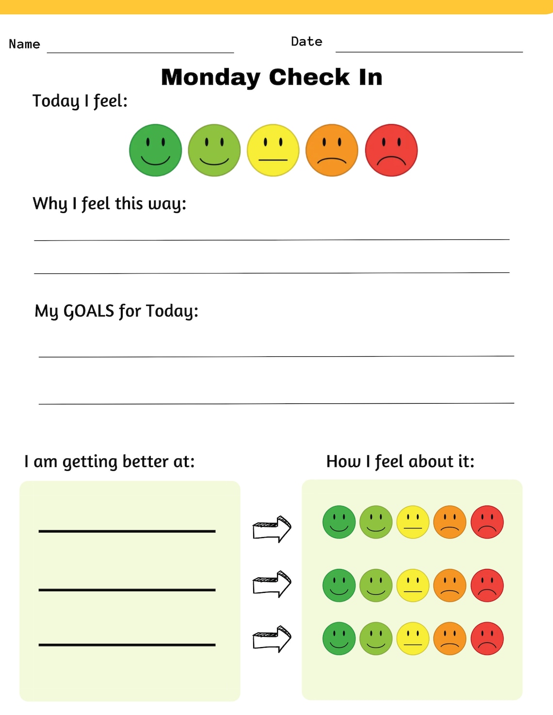 Feelings Check in Printable Worksheet for Kids Identifying Feelings Chart Wellbeing Check In Feelings Check in Printable Worksheet for Kids Identifying Feelings Chart Wellbeing Check In