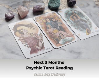Następne 3 miesiące Czytanie Tarota Prognoza na 3 miesiące Przepowiednie psychiczne Tego samego dnia