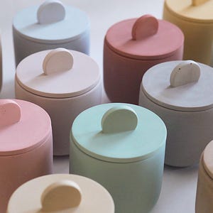 Empty Concrete Candle Container