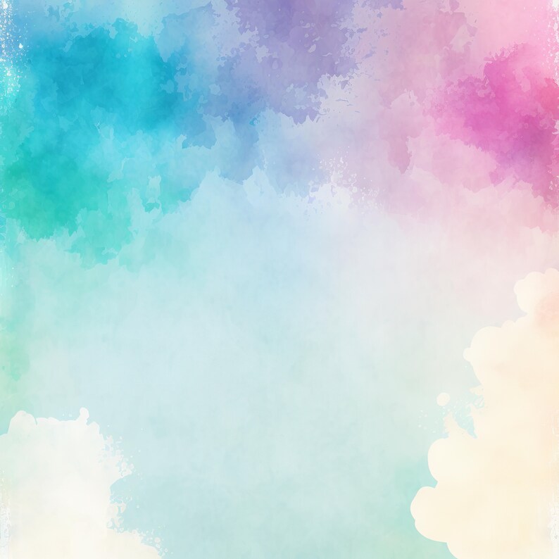 Watercolor Backgrounds Digital Papers 40 Pack Beautiful Illustrations
