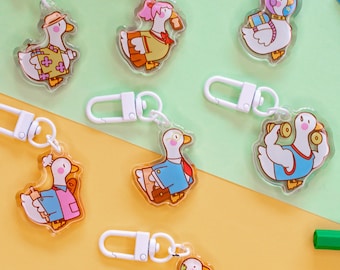 Silly Goose Club Series 2 - Epoxy Acrylic Charms Blind Bags Gacha (Holiday, Anime, Astronaut, Chef, Business, Gym, Cat)