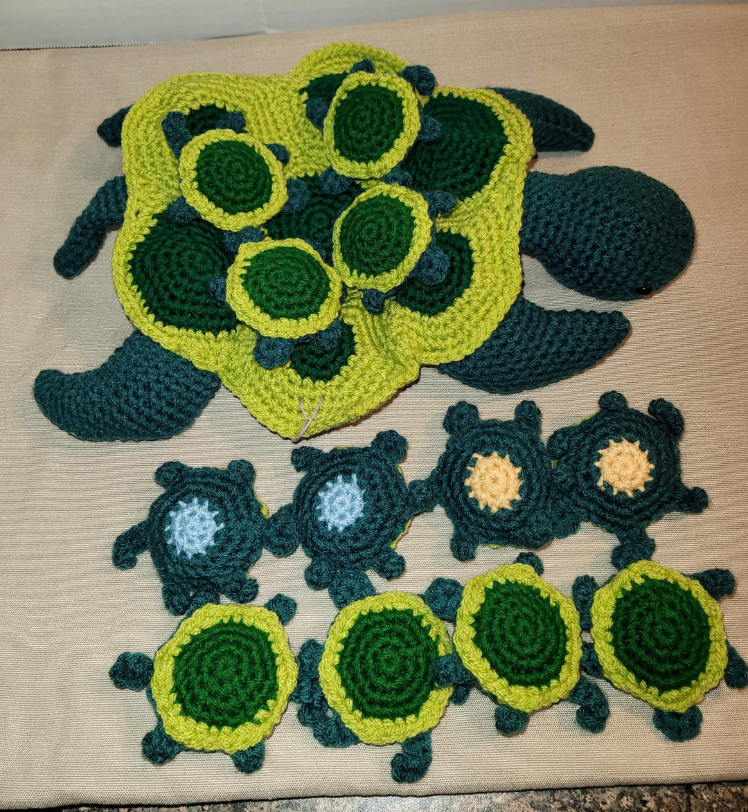 Crochet Turtle Color Match Memory Game Toy Learning Game - Etsy