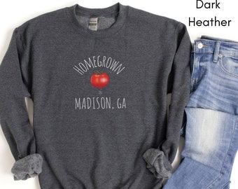 Homegrown -  Custom Unisex Crewneck Sweatshirt| Farmer's Market sweatshirt | Tomato shirt |Gardener's Sweatshirt | Gift for Vegetable Lover