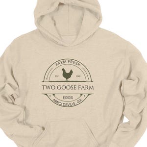 Custom Egg Farm Hooded Sweatshirt Local Egg Dealer shirt Personalized Gift for Chicken Farmer Sweatshirt Farmer's Market Homesteading Shirt