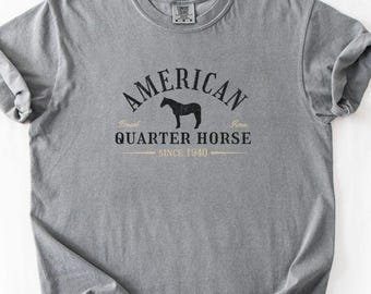 American Quarter Horse Breed Unisex Midweight T-Shirt, Equestrian Tee, Equine Lover Gift, Vintage Horse Tee, Gift for Cowgirl Cowboy