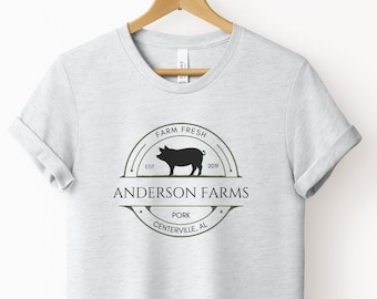 Custom Pig Farm Tee Local Pork Dealer T-shirt | Personalized Farm Tee Gift for Pig Farmers | Farmer's Market tshirt | Homestead Tshirt