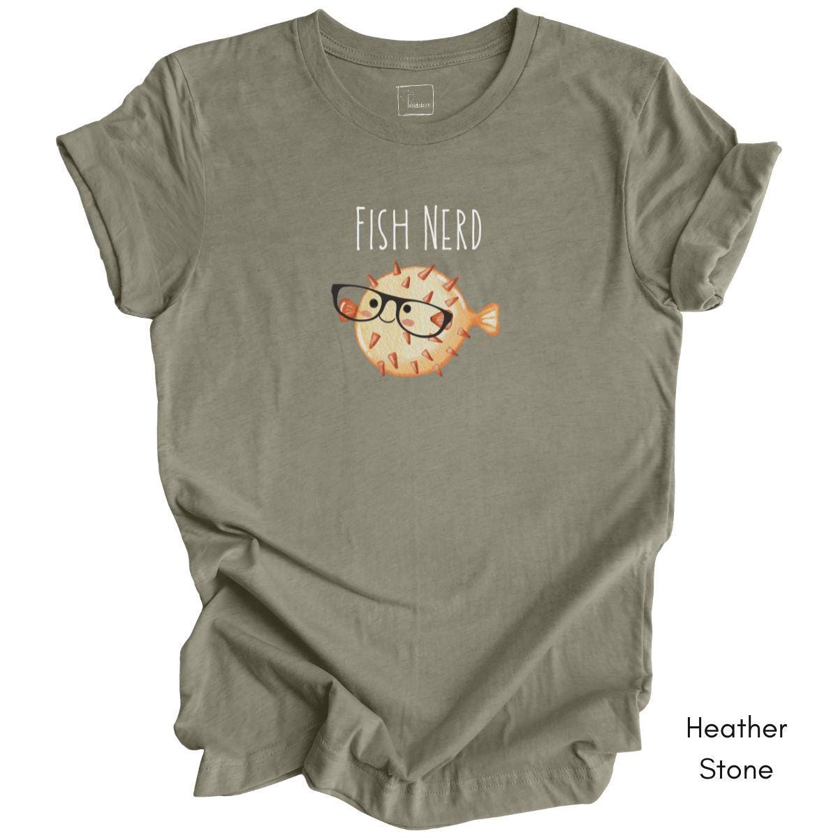 Fish Nerd Tee | Unisex Jersey Short Sleeve Tee | Aquarium Lover t-shirt| Ichthyologist Tshirt | Puffer Fish T-shirt| Marine Life Tee