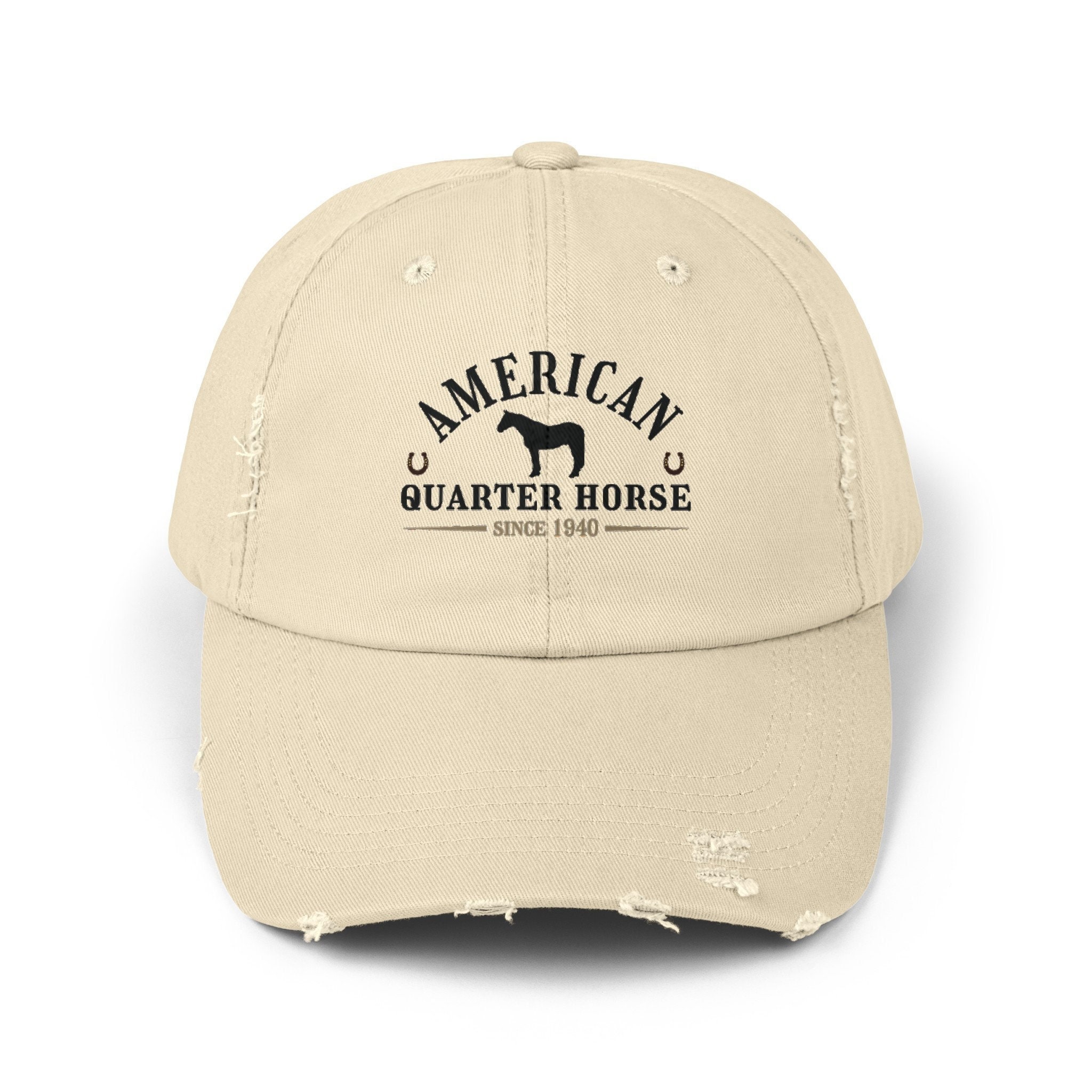 American Quarter Horse Unisex Distressed Cap | Cotton Twill  display picture 1