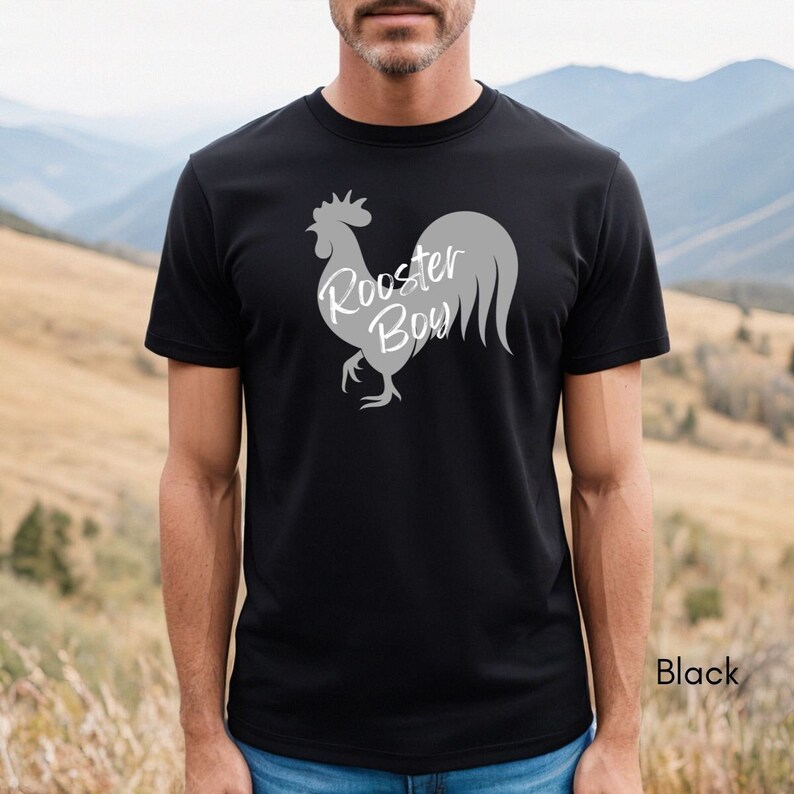 Rooster Boy Tee Chicken Lover's T-shirt Homesteading T shirt Gift for Couple Farm Life Tshirt Poultry Farmer T shirt Unisex Tee image 1